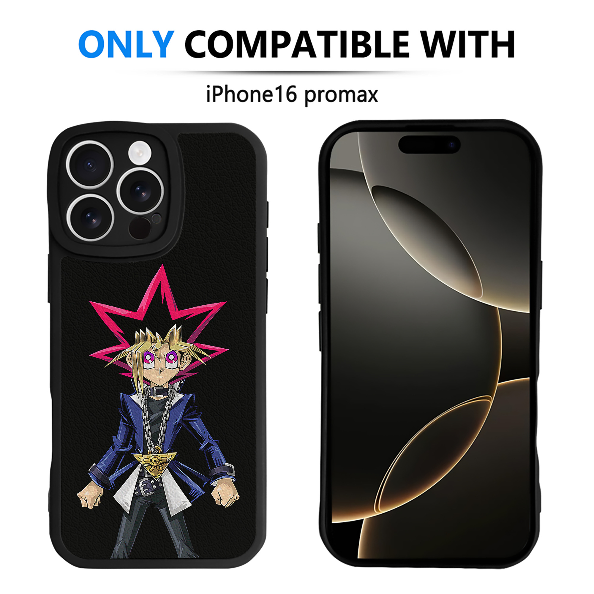 遊☆戯☆王 Yu-Gi-Oh! 【iPhone 16シリーズ対応】シリコンスマホケース（レザー調） 材質：シリコン